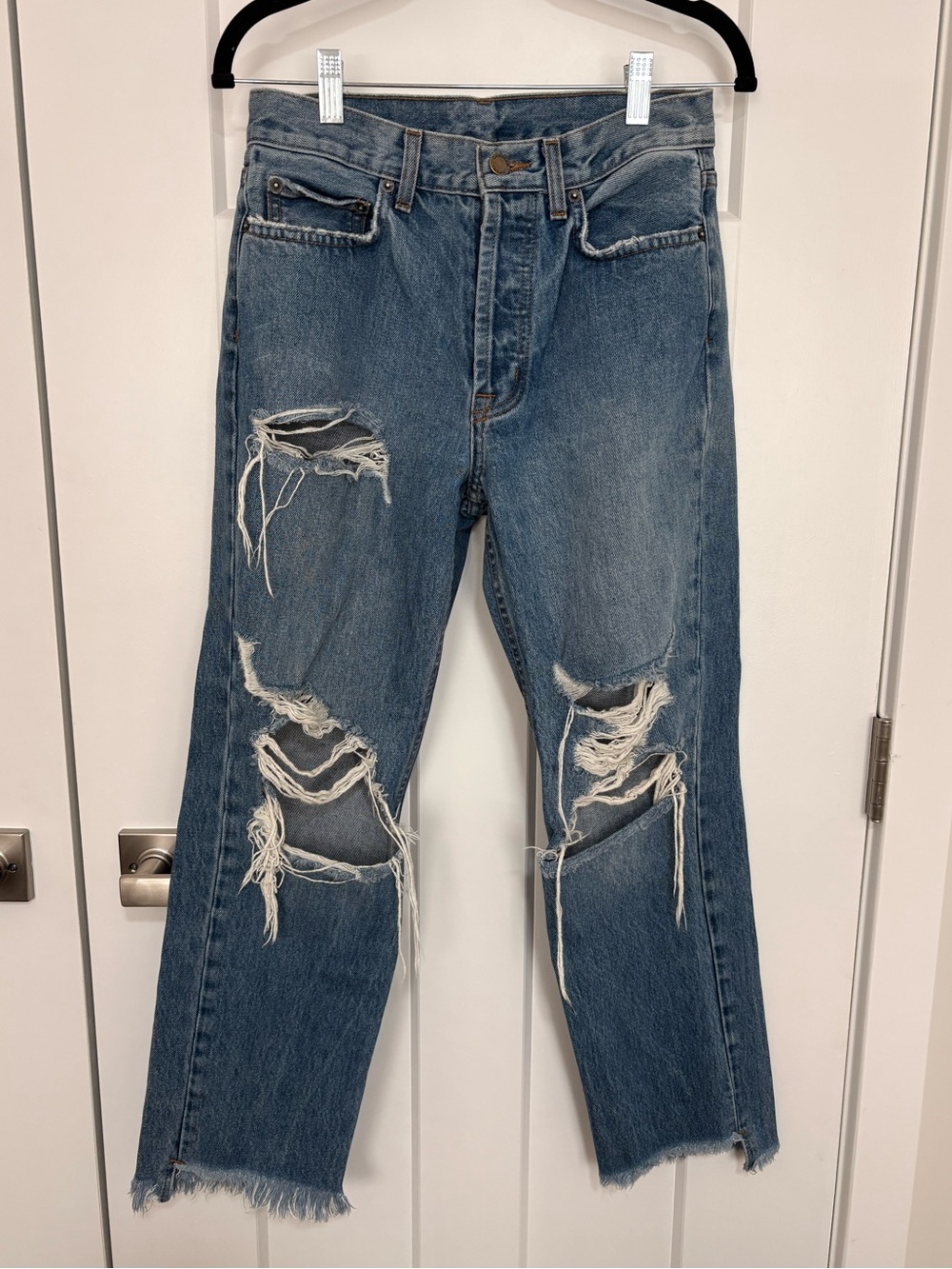 Carmar Women's Distressed Ankle Fray Jeans
